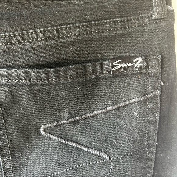 Seven7 Black Jean Shorts Distressed Cut-Off Style - Picture 4 of 4